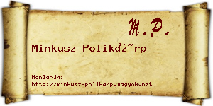 Minkusz Polikárp névjegykártya